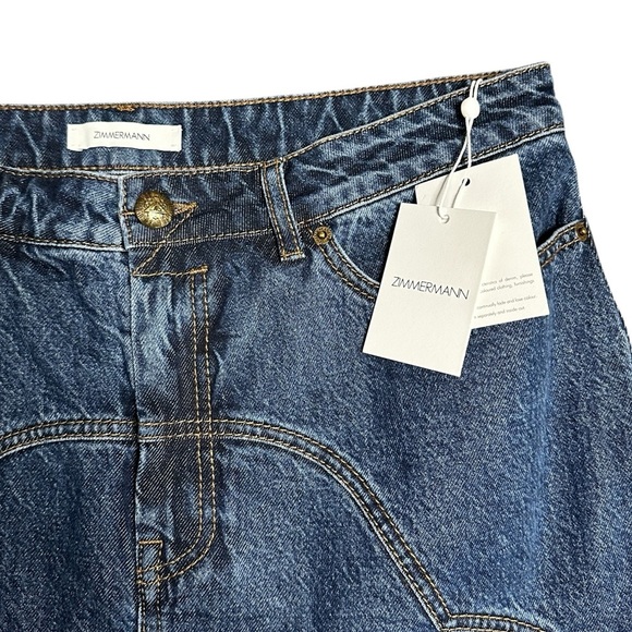 Zimmermann Luminosity Denim Maxi Skirt NWT Size 12 - Picture 8 of 12